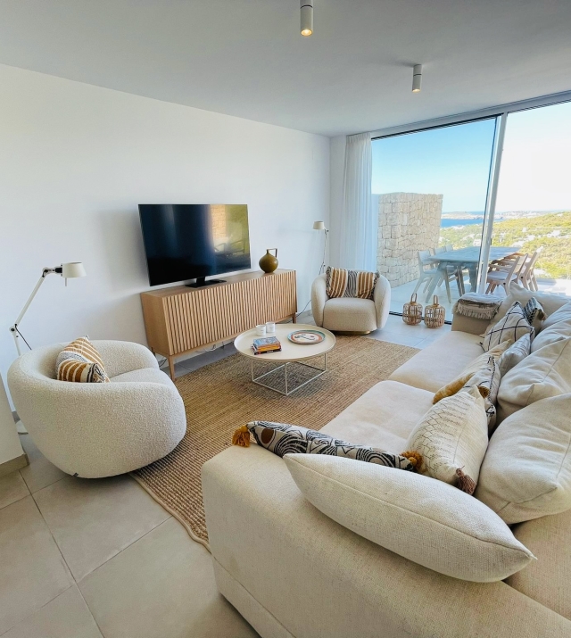 Resa Estates Ibiza for sale koop penthouse Cala Vadella Living 7.jpeg